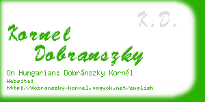 kornel dobranszky business card
